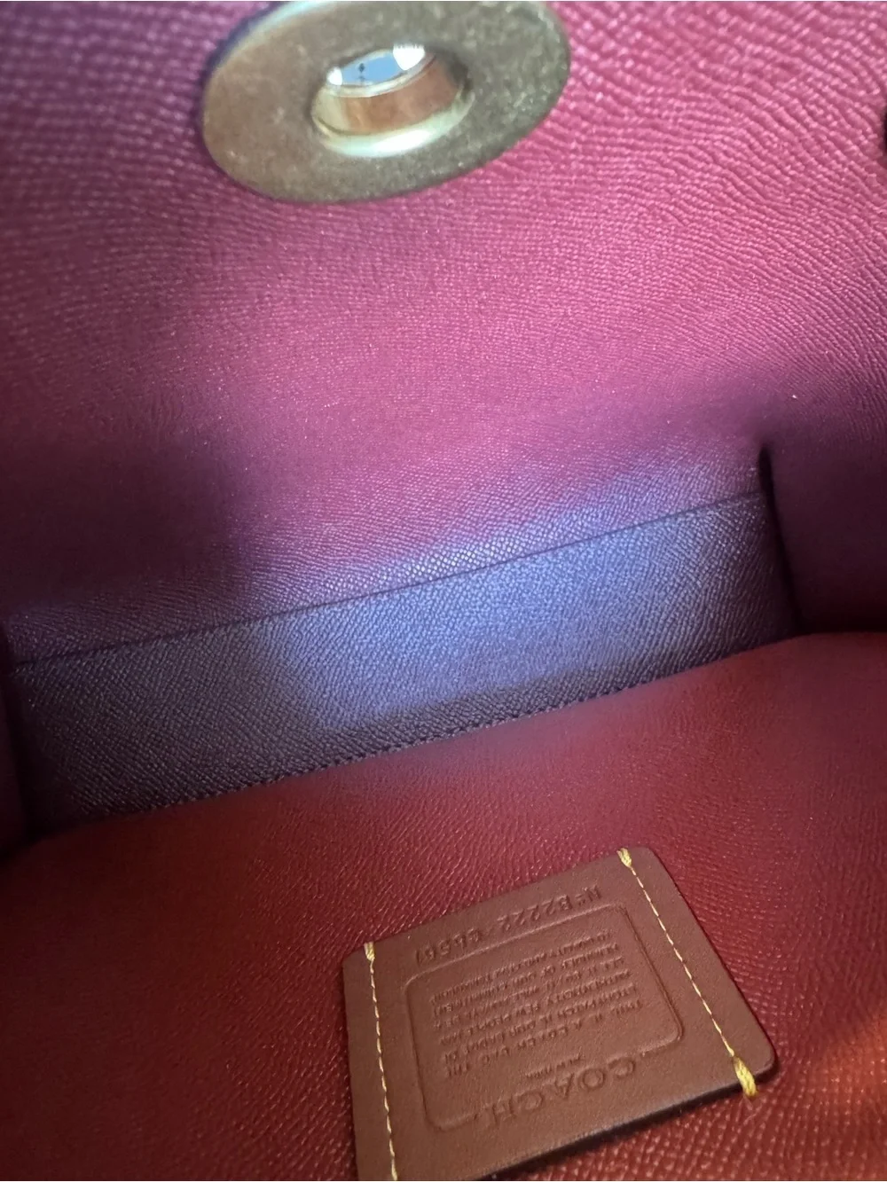 Coach Willow 24 Coral Leather Tote with Brown Trim